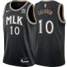 Black_City Bill Calhoun Hawks #10 Twill Basketball Jersey FREE SHIPPING