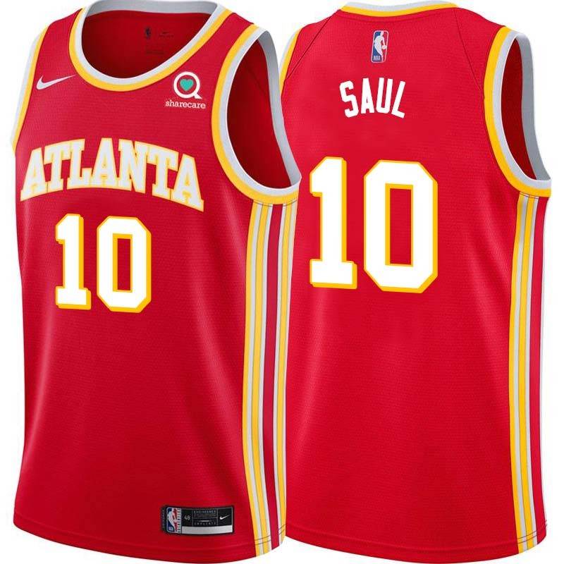 Torch_Red Pep Saul Hawks #10 Twill Basketball Jersey FREE SHIPPING