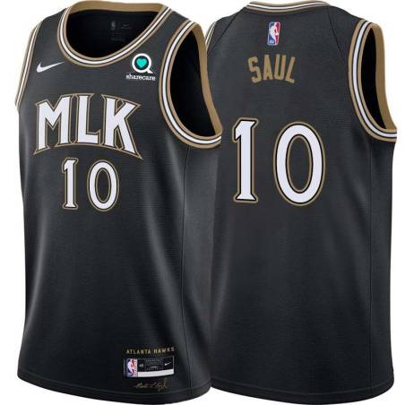 Black_City Pep Saul Hawks #10 Twill Basketball Jersey FREE SHIPPING