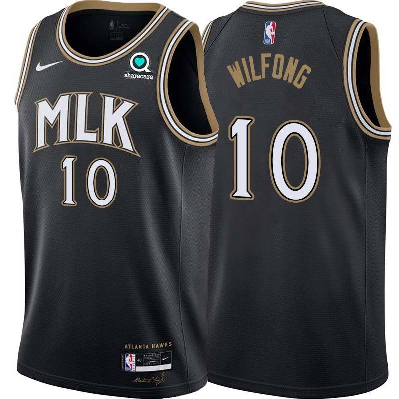 Black_City Win Wilfong Hawks #10 Twill Basketball Jersey FREE SHIPPING