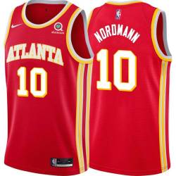 Torch_Red Bevo Nordmann Hawks #10 Twill Basketball Jersey FREE SHIPPING