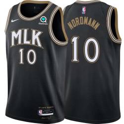 Black_City Bevo Nordmann Hawks #10 Twill Basketball Jersey FREE SHIPPING