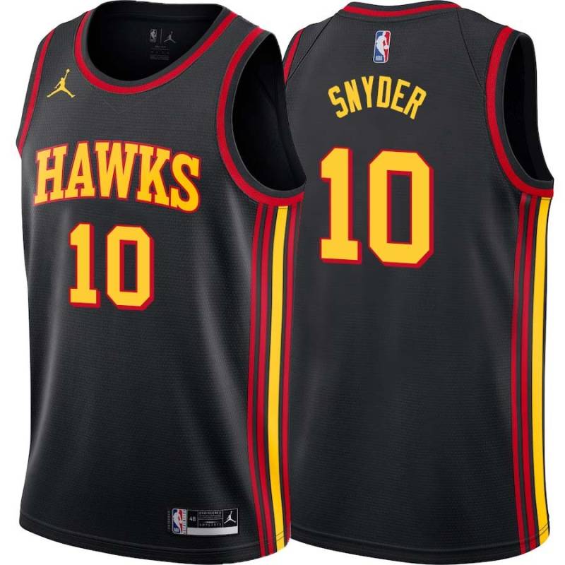 Black Dick Snyder Hawks #10 Twill Basketball Jersey FREE SHIPPING