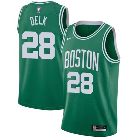 Green Tony Delk Twill Basketball Jersey -Celtics #28 Delk Twill Jerseys, FREE SHIPPING