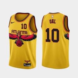 Yellow_City Don Ohl Hawks #10 Twill Basketball Jersey FREE SHIPPING