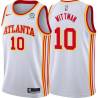 White Randy Wittman Hawks #10 Twill Basketball Jersey FREE SHIPPING