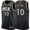 Black_City Randy Wittman Hawks #10 Twill Basketball Jersey FREE SHIPPING