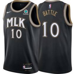 Black_City John Battle Hawks #10 Twill Basketball Jersey FREE SHIPPING