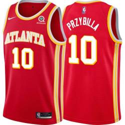 Torch_Red Joel Przybilla Hawks #10 Twill Basketball Jersey FREE SHIPPING