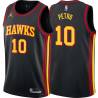 Black Johan Petro Hawks #10 Twill Basketball Jersey FREE SHIPPING