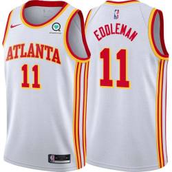 White Dike Eddleman Hawks #11 Twill Basketball Jersey FREE SHIPPING