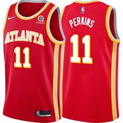 Torch_Red Warren Perkins Hawks #11 Twill Basketball Jersey FREE SHIPPING