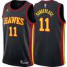 Black Don Sunderlage Hawks #11 Twill Basketball Jersey FREE SHIPPING