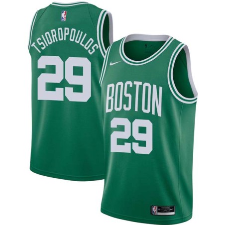 Green Lou Tsioropoulos Twill Basketball Jersey -Celtics #29 Tsioropoulos Twill Jerseys, FREE SHIPPING