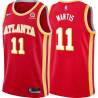 Torch_Red Nick Mantis Hawks #11 Twill Basketball Jersey FREE SHIPPING