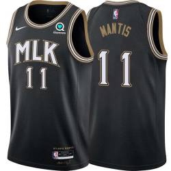 Black_City Nick Mantis Hawks #11 Twill Basketball Jersey FREE SHIPPING