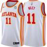 White Morlon Wiley Hawks #11 Twill Basketball Jersey FREE SHIPPING