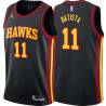 Black Esteban Batista Hawks #11 Twill Basketball Jersey FREE SHIPPING