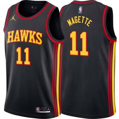 Black Josh Magette Hawks #11 Twill Basketball Jersey FREE SHIPPING