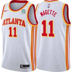 White Josh Magette Hawks #11 Twill Basketball Jersey FREE SHIPPING