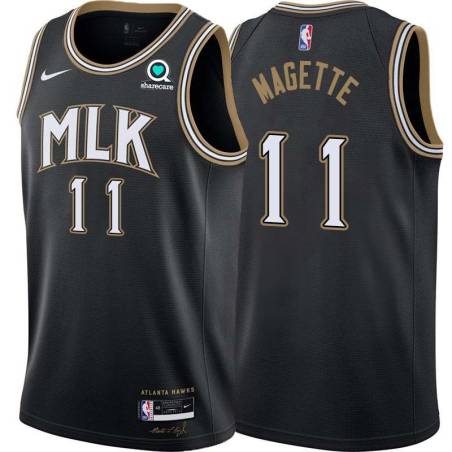 Black_City Josh Magette Hawks #11 Twill Basketball Jersey FREE SHIPPING