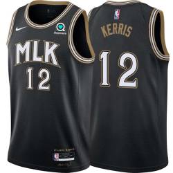 Black_City Jack Kerris Hawks #12 Twill Basketball Jersey FREE SHIPPING