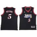 Monty Williams Twill Basketball Jersey -76ers #5 Williams Twill Jerseys, FREE SHIPPING