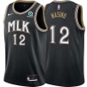 Black_City Al Masino Hawks #12 Twill Basketball Jersey FREE SHIPPING