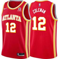 Torch_Red Jack Coleman Hawks #12 Twill Basketball Jersey FREE SHIPPING