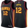 Black Tom Hoover Hawks #12 Twill Basketball Jersey FREE SHIPPING