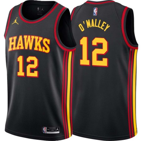 Black Grady O'Malley Hawks #12 Twill Basketball Jersey FREE SHIPPING