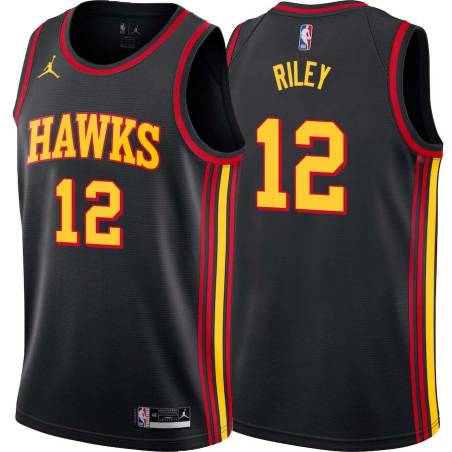 Black Bob Riley Hawks #12 Twill Basketball Jersey FREE SHIPPING