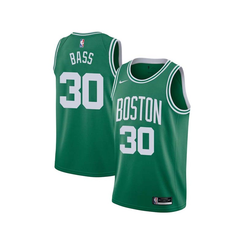 Green Brandon Bass Twill Basketball Jersey -Celtics #30 Bass Twill Jerseys, FREE SHIPPING