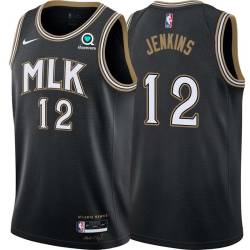 Black_City John Jenkins Hawks #12 Twill Basketball Jersey FREE SHIPPING