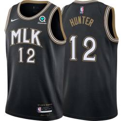 Black_City De'Andre Hunter Hawks #12 Twill Basketball Jersey FREE SHIPPING