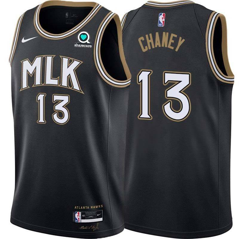 Black_City John Chaney Hawks #13 Twill Basketball Jersey FREE SHIPPING