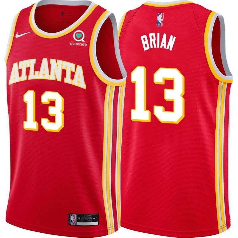 Torch_Red Frankie Brian Hawks #13 Twill Basketball Jersey FREE SHIPPING