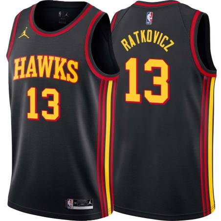 Black George Ratkovicz Hawks #13 Twill Basketball Jersey FREE SHIPPING