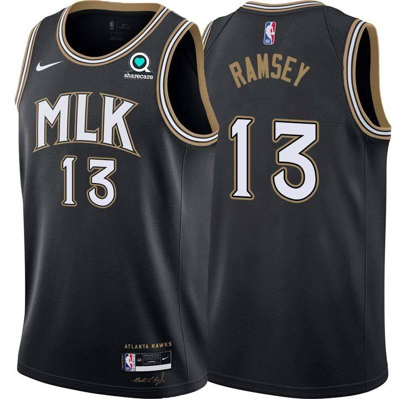 Black_City Cal Ramsey Hawks #13 Twill Basketball Jersey FREE SHIPPING