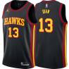 Black Boris Diaw Hawks #13 Twill Basketball Jersey FREE SHIPPING