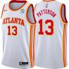 White Lamar Patterson Hawks #13 Twill Basketball Jersey FREE SHIPPING