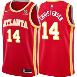 Torch_Red Cal Christensen Hawks #14 Twill Basketball Jersey FREE SHIPPING