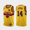 Yellow_City Don Otten Hawks #14 Twill Basketball Jersey FREE SHIPPING