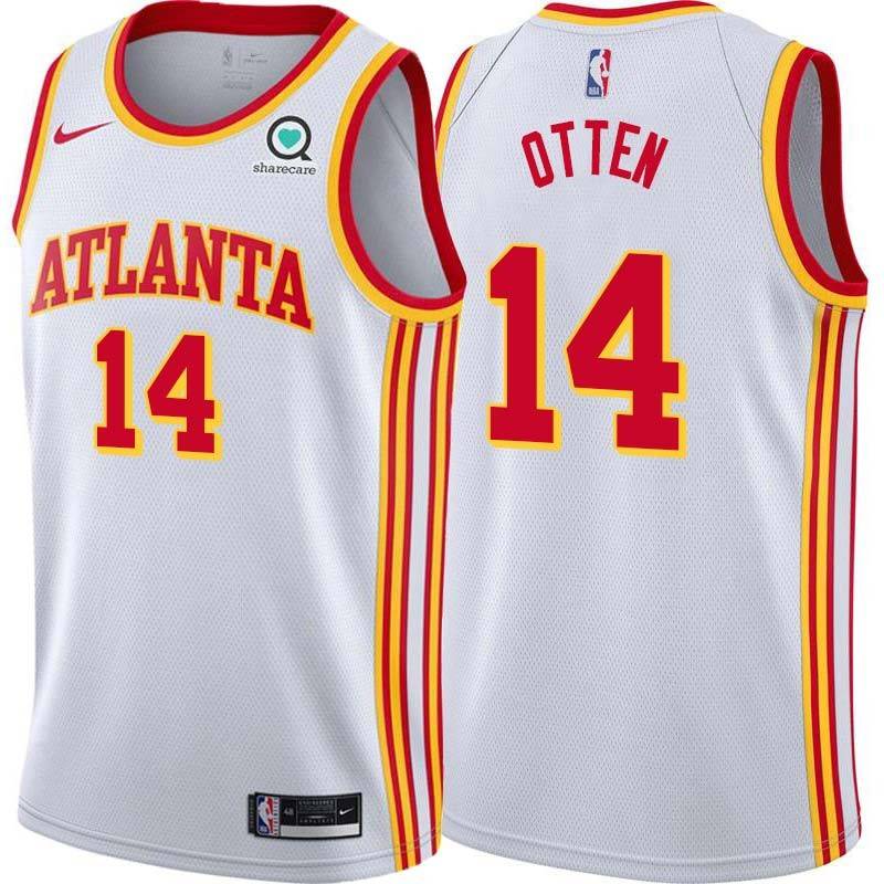 White Don Otten Hawks #14 Twill Basketball Jersey FREE SHIPPING