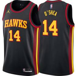 Black Kevin O'Shea Hawks #14 Twill Basketball Jersey FREE SHIPPING