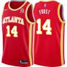 Torch_Red Larry Foust Hawks #14 Twill Basketball Jersey FREE SHIPPING