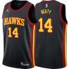 Black Zelmo Beaty Hawks #14 Twill Basketball Jersey FREE SHIPPING