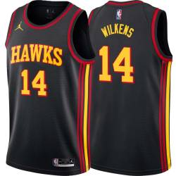 Black Lenny Wilkens Hawks #14 Twill Basketball Jersey FREE SHIPPING