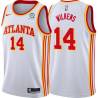 White Lenny Wilkens Hawks #14 Twill Basketball Jersey FREE SHIPPING