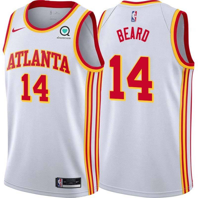 White Butch Beard Hawks #14 Twill Basketball Jersey FREE SHIPPING